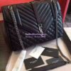 Replica YSL Yves Saint Laurent Cabas Y Calfskin Black Leather Tote Bag 10