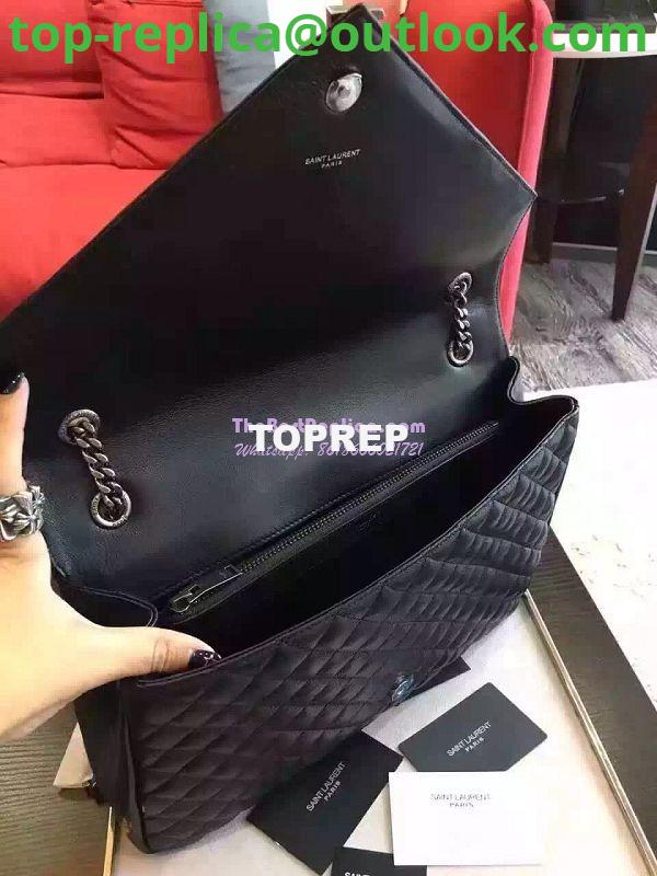 Replica YSL Saint Laurent Classic Large Monogram Envelope Satchel In black Leather 5 Replica YSL Saint Laurent Classic Large Monogram Envelope Satchel In black Leather 5