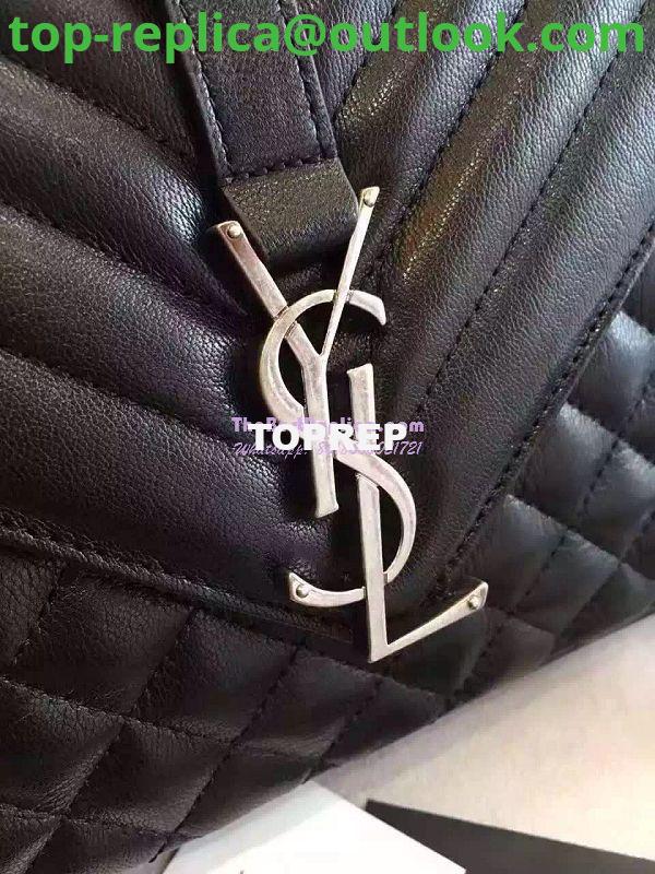 Replica YSL Saint Laurent Classic Large Monogram Envelope Satchel In black Leather 6 Replica YSL Saint Laurent Classic Large Monogram Envelope Satchel In black Leather 6