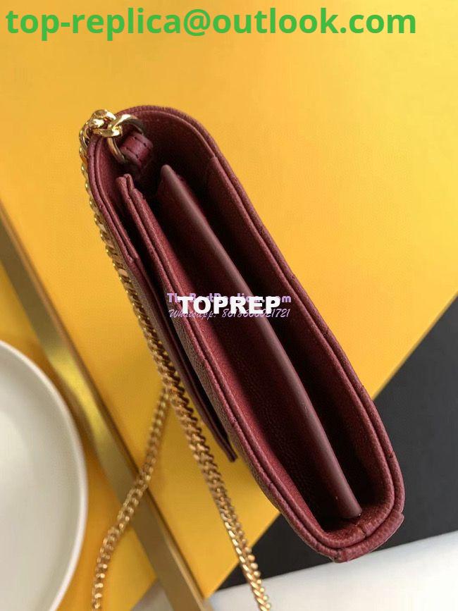 Replica YSL Saint Laurent Monogram Chain Wallet Grain De Poudre Textured Matelasse Leather Wine 5 Replica YSL Saint Laurent Monogram Chain Wallet Grain De Poudre Textured Matelasse Leather Wine 5