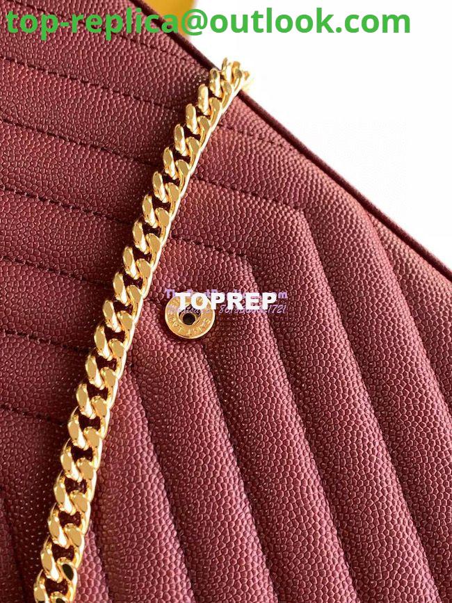 Replica YSL Saint Laurent Monogram Chain Wallet Grain De Poudre Textured Matelasse Leather Wine 7 Replica YSL Saint Laurent Monogram Chain Wallet Grain De Poudre Textured Matelasse Leather Wine 7