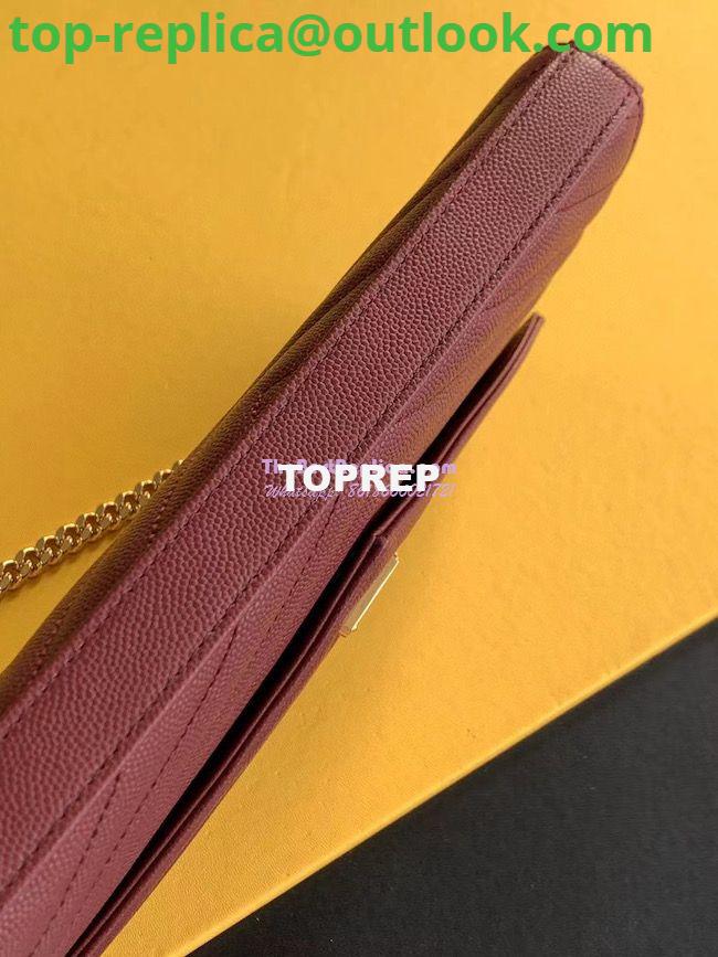 Replica YSL Saint Laurent Monogram Chain Wallet Grain De Poudre Textured Matelasse Leather Wine 9 Replica YSL Saint Laurent Monogram Chain Wallet Grain De Poudre Textured Matelasse Leather Wine 9