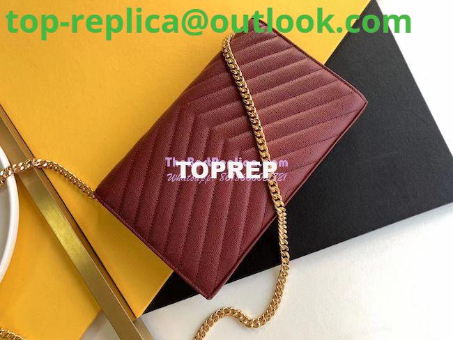 Replica YSL Saint Laurent Monogram Chain Wallet Grain De Poudre Textured Matelasse Leather Wine 10 Replica YSL Saint Laurent Monogram Chain Wallet Grain De Poudre Textured Matelasse Leather Wine 10