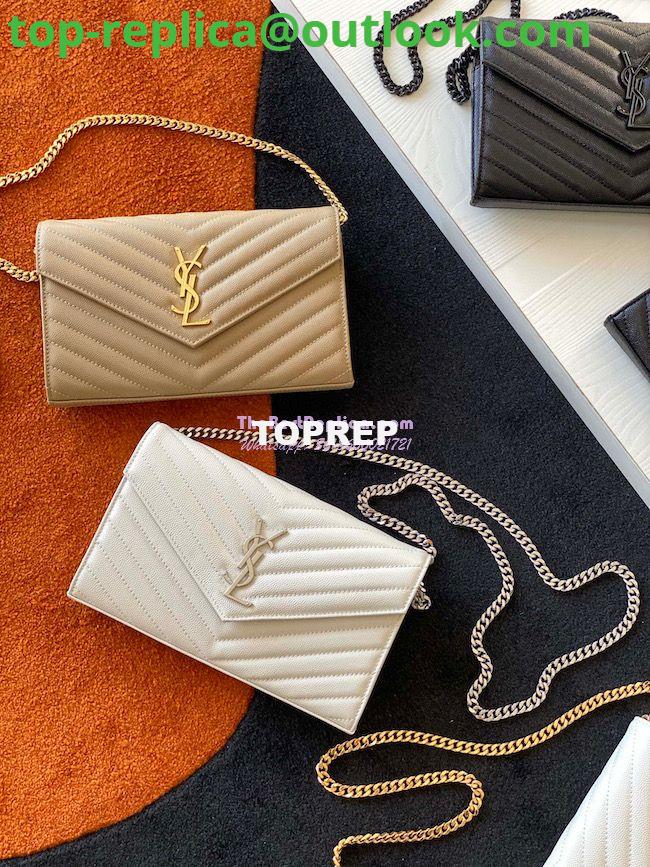 Replica YSL Saint Laurent Monogram Chain Wallet Grain De Poudre Textured Matelasse Leather Beige Replica YSL Saint Laurent Monogram Chain Wallet Grain De Poudre Textured Matelasse Leather Beige