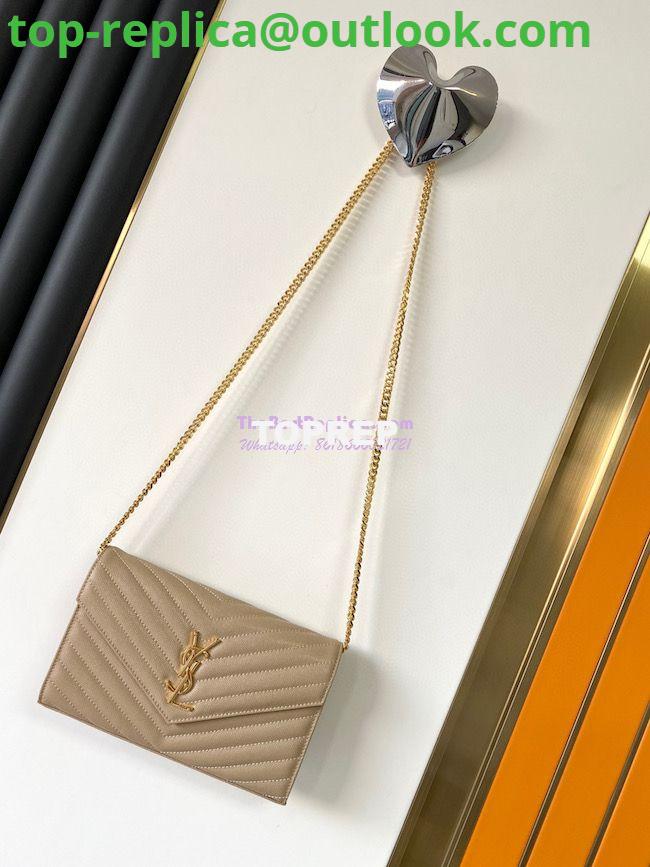 Replica YSL Saint Laurent Monogram Chain Wallet Grain De Poudre Textured Matelasse Leather Beige 2 Replica YSL Saint Laurent Monogram Chain Wallet Grain De Poudre Textured Matelasse Leather Beige 2
