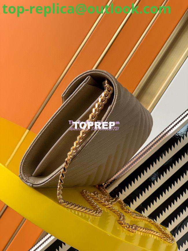 Replica YSL Saint Laurent Monogram Chain Wallet Grain De Poudre Textured Matelasse Leather Beige 4 Replica YSL Saint Laurent Monogram Chain Wallet Grain De Poudre Textured Matelasse Leather Beige 4