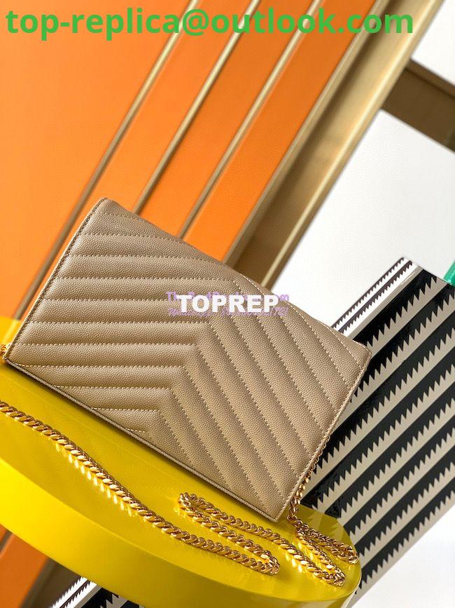Replica YSL Saint Laurent Monogram Chain Wallet Grain De Poudre Textured Matelasse Leather Beige 9 Replica YSL Saint Laurent Monogram Chain Wallet Grain De Poudre Textured Matelasse Leather Beige 9