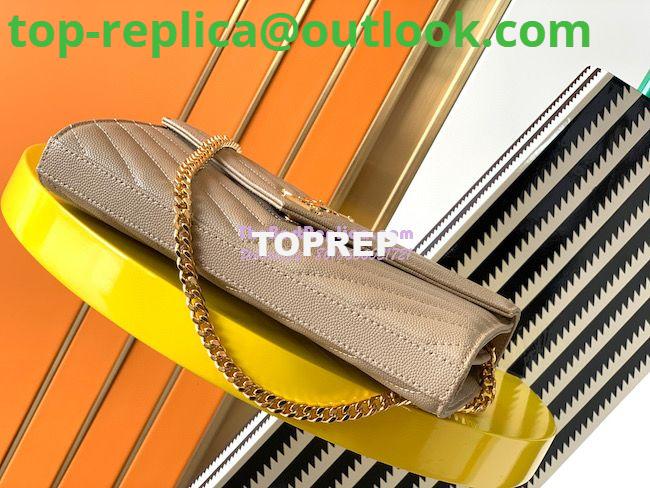 Replica YSL Saint Laurent Monogram Chain Wallet Grain De Poudre Textured Matelasse Leather Beige 10 Replica YSL Saint Laurent Monogram Chain Wallet Grain De Poudre Textured Matelasse Leather Beige 10