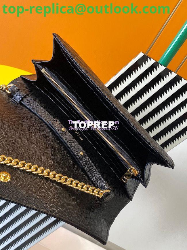 Replica YSL Saint Laurent Monogram Chain Wallet Grain De Poudre Textured Matelasse Leather Black 7 Replica YSL Saint Laurent Monogram Chain Wallet Grain De Poudre Textured Matelasse Leather Black 7