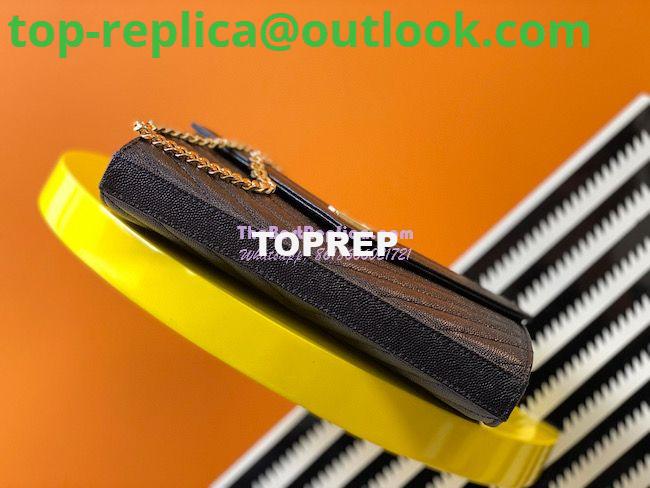 Replica YSL Saint Laurent Monogram Chain Wallet Grain De Poudre Textured Matelasse Leather Black 8 Replica YSL Saint Laurent Monogram Chain Wallet Grain De Poudre Textured Matelasse Leather Black 8