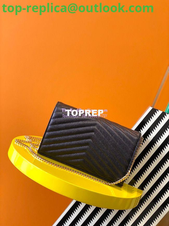Replica YSL Saint Laurent Monogram Chain Wallet Grain De Poudre Textured Matelasse Leather Black 9 Replica YSL Saint Laurent Monogram Chain Wallet Grain De Poudre Textured Matelasse Leather Black 9