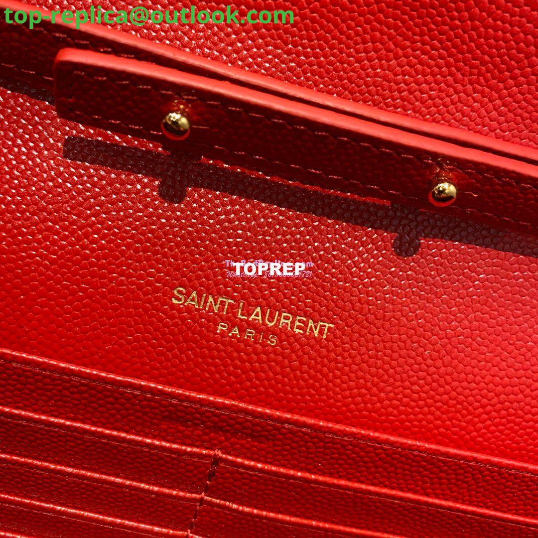 Replica YSL Saint Laurent Monogram Chain Wallet Grain De Poudre Textured Matelasse Leather Red 10 Replica YSL Saint Laurent Monogram Chain Wallet Grain De Poudre Textured Matelasse Leather Red 10
