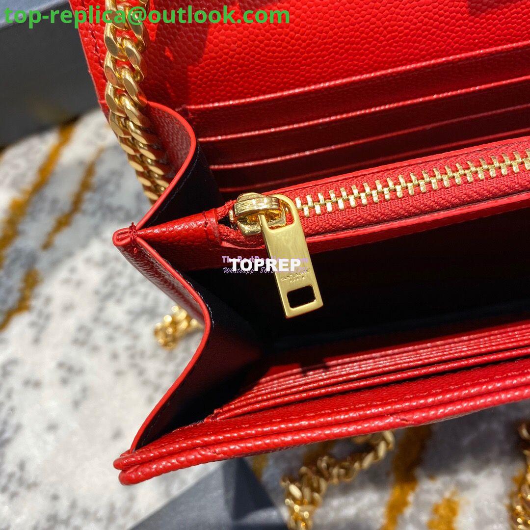 Replica YSL Saint Laurent Monogram Chain Wallet Grain De Poudre Textured Matelasse Leather Red 12 Replica YSL Saint Laurent Monogram Chain Wallet Grain De Poudre Textured Matelasse Leather Red 12