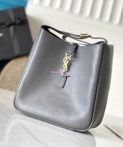 Replica YSL Saint Laurent Le 5 À 7 Supple Small In Grained Leather 713938 Grey 2