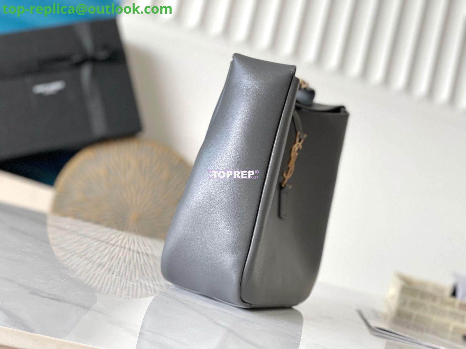 Replica YSL Saint Laurent Le 5 À 7 Supple Small In Grained Leather 713938 Grey 3 Replica YSL Saint Laurent Le 5 À 7 Supple Small In Grained Leather 713938 Grey 3