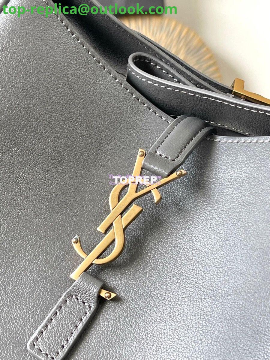 Replica YSL Saint Laurent Le 5 À 7 Supple Small In Grained Leather 713938 Grey 7 Replica YSL Saint Laurent Le 5 À 7 Supple Small In Grained Leather 713938 Grey 7