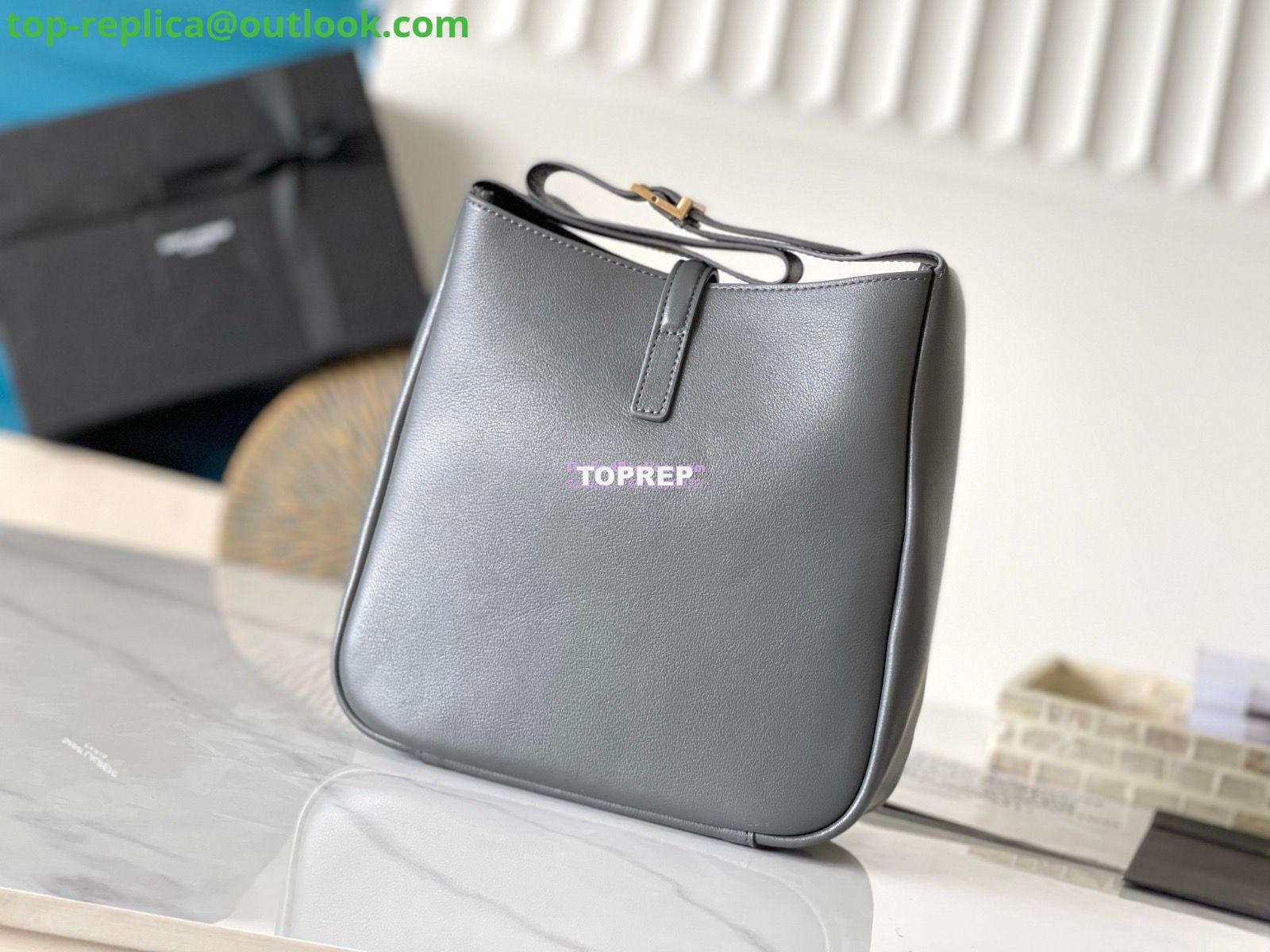 Replica YSL Saint Laurent Le 5 À 7 Supple Small In Grained Leather 713938 Grey 8 Replica YSL Saint Laurent Le 5 À 7 Supple Small In Grained Leather 713938 Grey 8