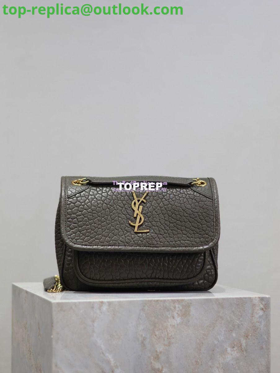 Replica Saint Laurent YSL Niki Bags in Grained Lambskin, Bronze-Toned Hardware 633179 dark green 3 Replica Saint Laurent YSL Niki Bags in Grained Lambskin, Bronze-Toned Hardware 633179 dark green 3