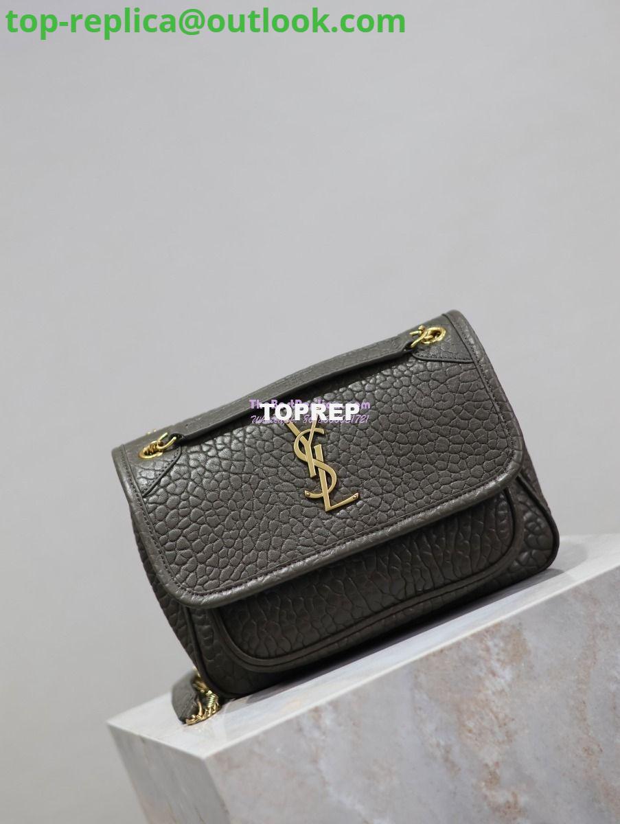 Replica Saint Laurent YSL Niki Bags in Grained Lambskin, Bronze-Toned Hardware 633179 dark green 4 Replica Saint Laurent YSL Niki Bags in Grained Lambskin, Bronze-Toned Hardware 633179 dark green 4