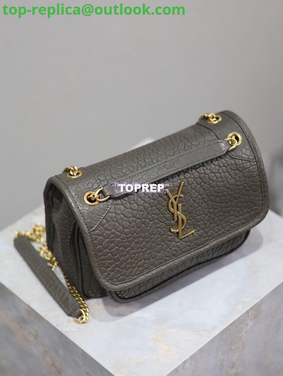 Replica Saint Laurent YSL Niki Bags in Grained Lambskin, Bronze-Toned Hardware 633179 dark green 6 Replica Saint Laurent YSL Niki Bags in Grained Lambskin, Bronze-Toned Hardware 633179 dark green 6