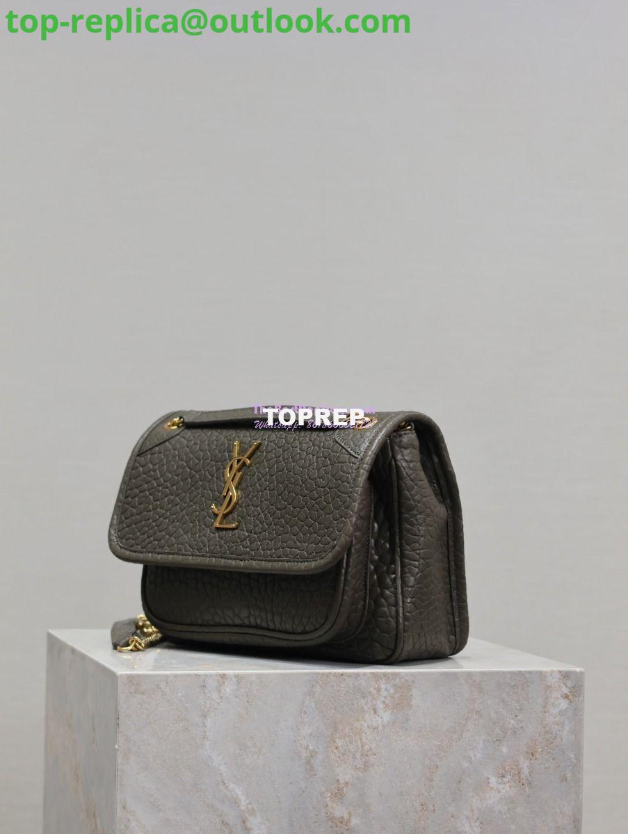 Replica Saint Laurent YSL Niki Bags in Grained Lambskin, Bronze-Toned Hardware 633179 dark green 7 Replica Saint Laurent YSL Niki Bags in Grained Lambskin, Bronze-Toned Hardware 633179 dark green 7
