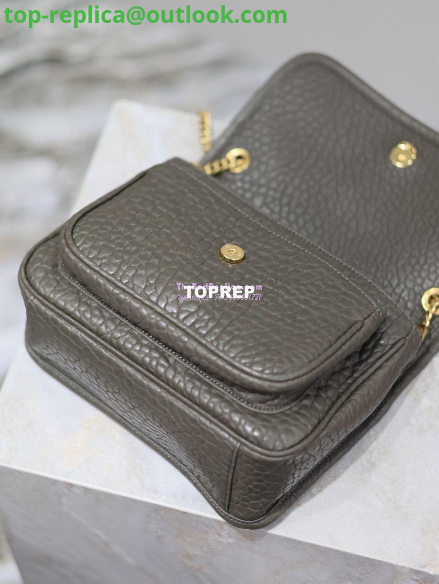 Replica Saint Laurent YSL Niki Bags in Grained Lambskin, Bronze-Toned Hardware 633179 dark green 10 Replica Saint Laurent YSL Niki Bags in Grained Lambskin, Bronze-Toned Hardware 633179 dark green 10