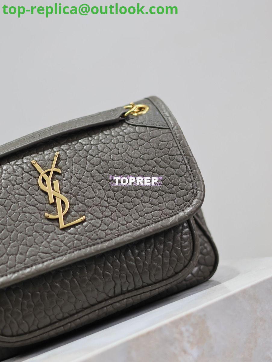 Replica Saint Laurent YSL Niki Bags in Grained Lambskin, Bronze-Toned Hardware 633179 dark green 12 Replica Saint Laurent YSL Niki Bags in Grained Lambskin, Bronze-Toned Hardware 633179 dark green 12