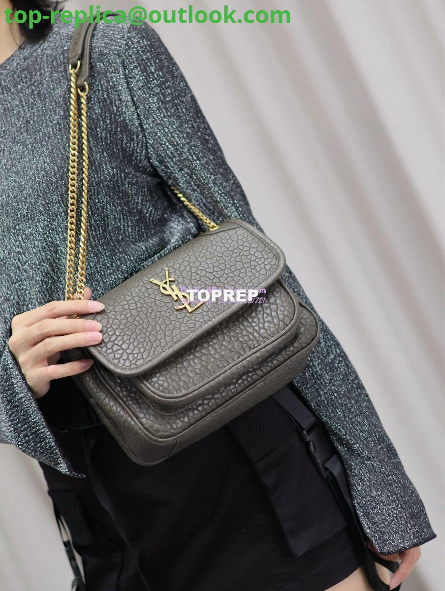 Replica Saint Laurent YSL Niki Bags in Grained Lambskin, Bronze-Toned Hardware 633179 dark green 16 Replica Saint Laurent YSL Niki Bags in Grained Lambskin, Bronze-Toned Hardware 633179 dark green 16