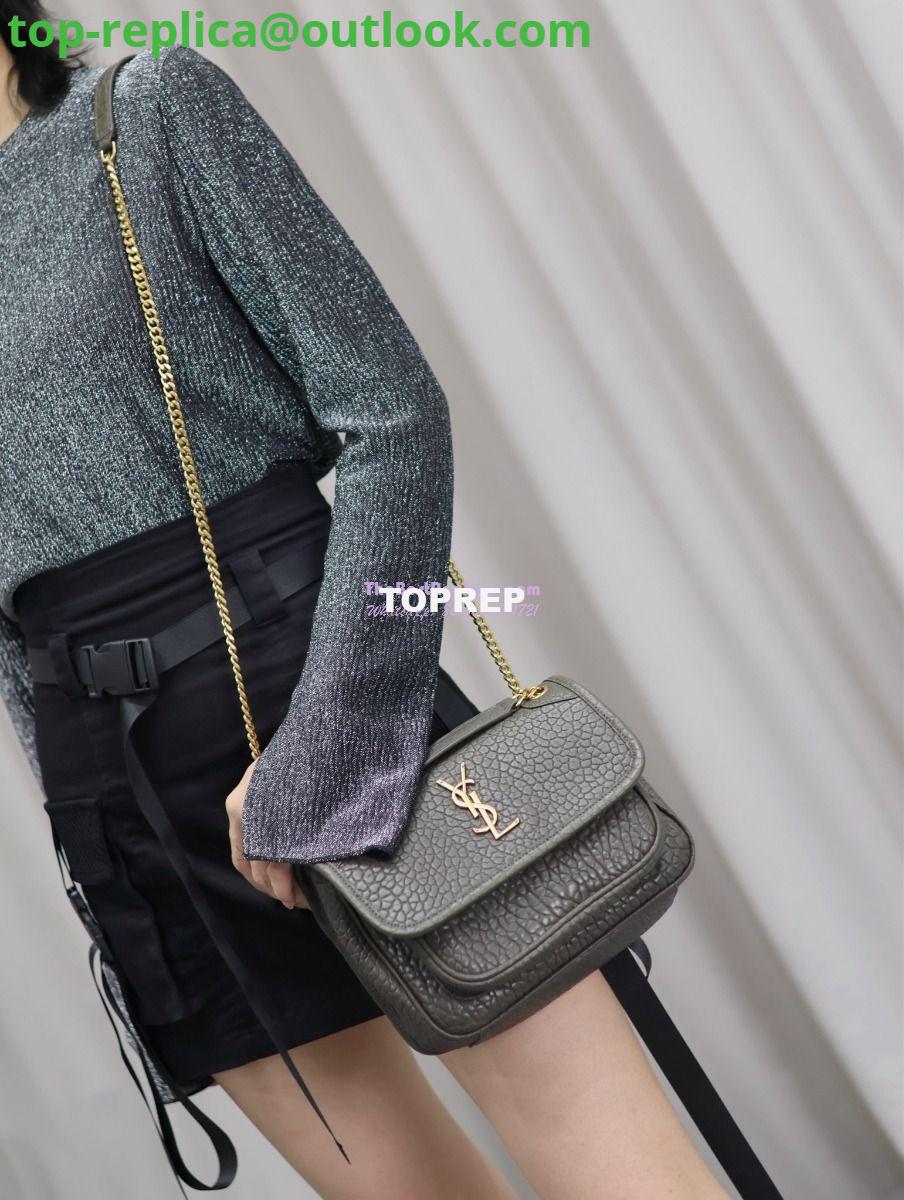Replica Saint Laurent YSL Niki Bags in Grained Lambskin, Bronze-Toned Hardware 633179 dark green 18 Replica Saint Laurent YSL Niki Bags in Grained Lambskin, Bronze-Toned Hardware 633179 dark green 18
