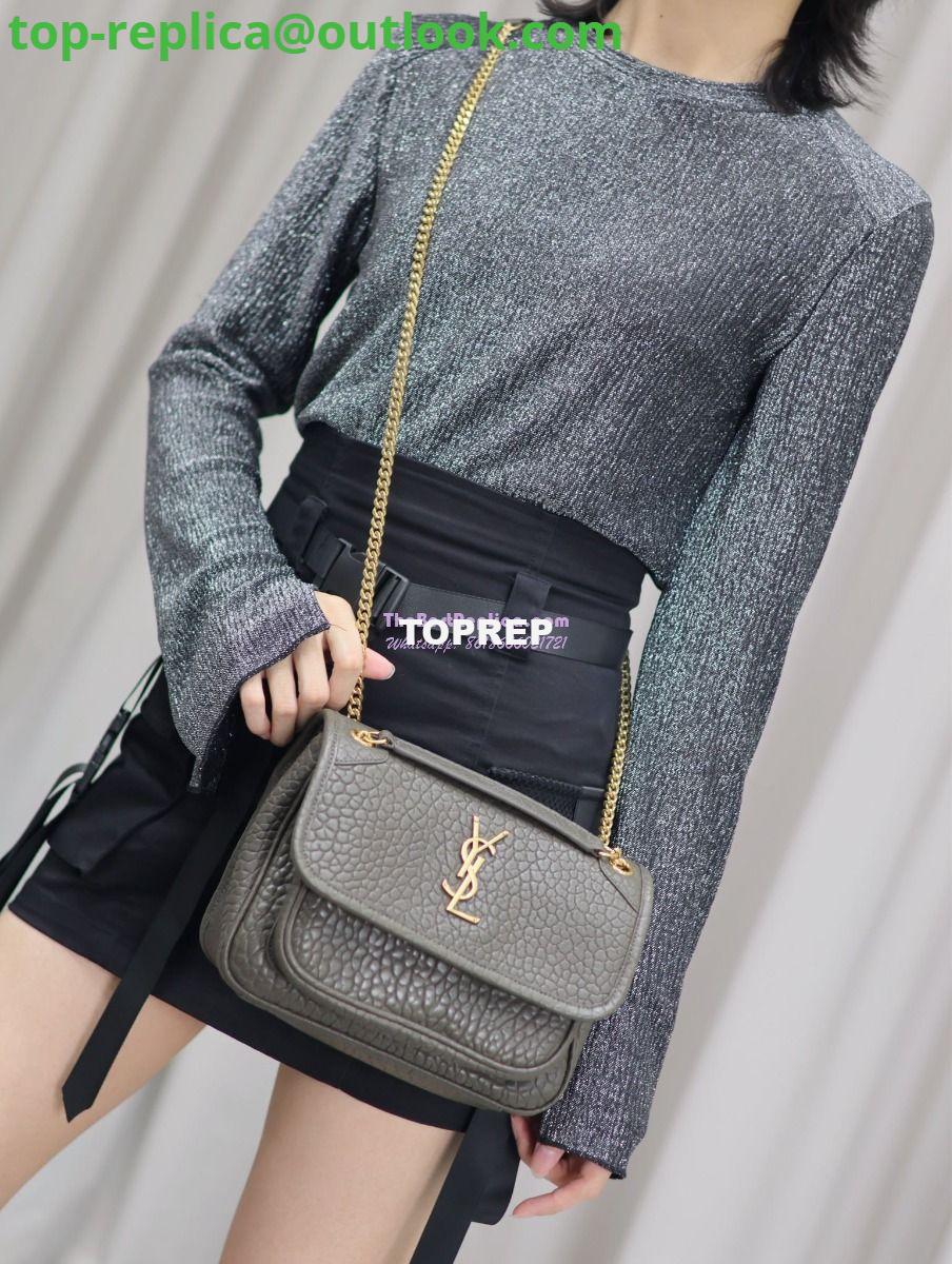 Replica Saint Laurent YSL Niki Bags in Grained Lambskin, Bronze-Toned Hardware 633179 dark green 19 Replica Saint Laurent YSL Niki Bags in Grained Lambskin, Bronze-Toned Hardware 633179 dark green 19