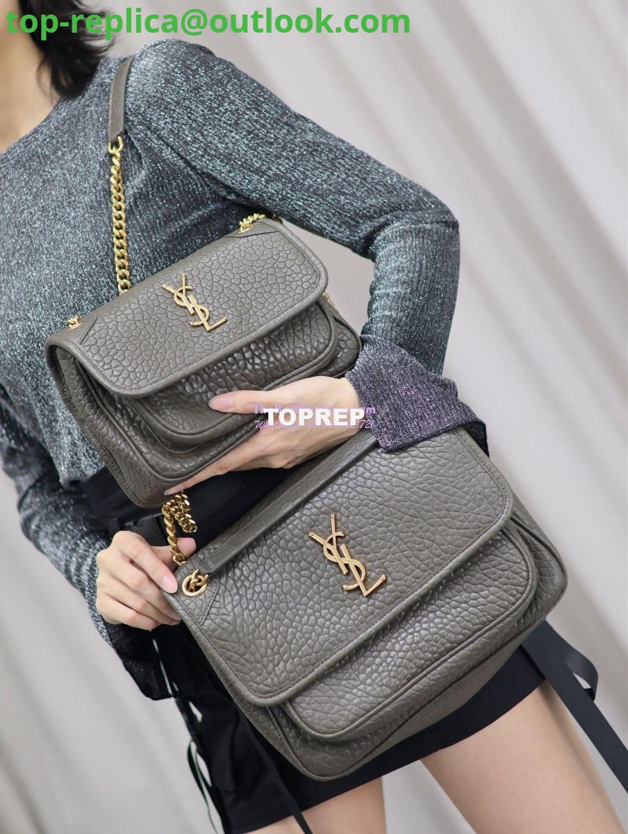 Replica Saint Laurent YSL Niki Bags in Grained Lambskin, Bronze-Toned Hardware 633179 dark green 20 Replica Saint Laurent YSL Niki Bags in Grained Lambskin, Bronze-Toned Hardware 633179 dark green 20