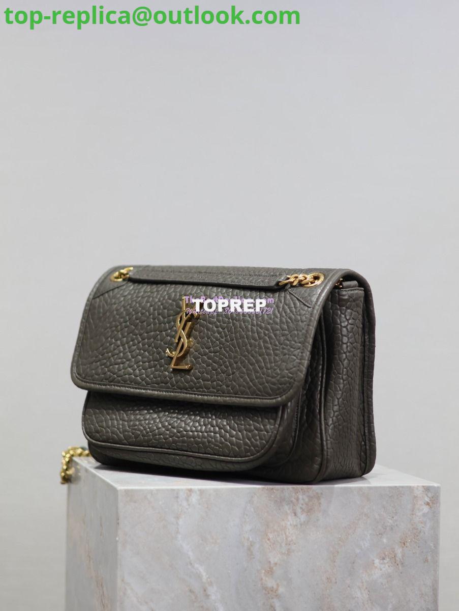 Replica Saint Laurent YSL Niki Bags in Grained Lambskin, Bronze-Toned Hardware 633179 dark green 22 Replica Saint Laurent YSL Niki Bags in Grained Lambskin, Bronze-Toned Hardware 633179 dark green 22