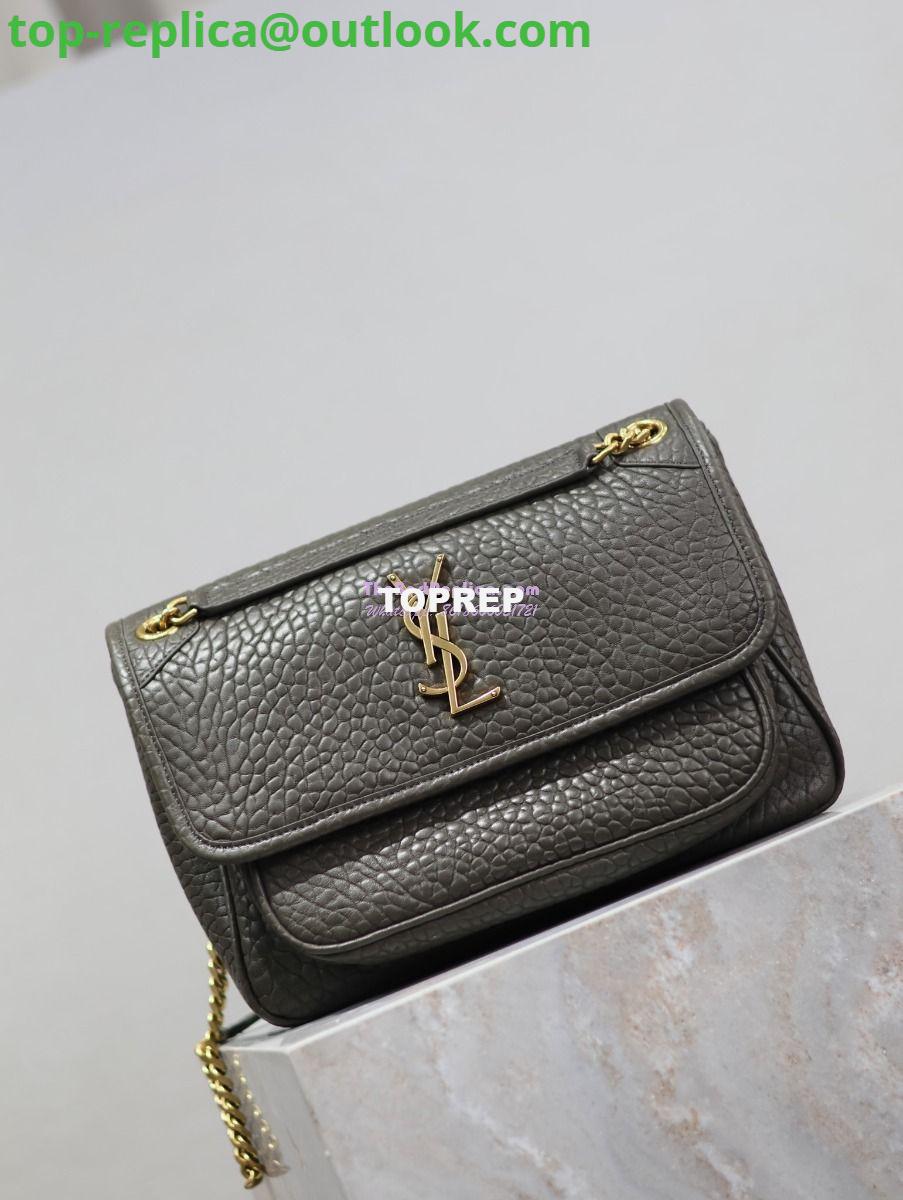 Replica Saint Laurent YSL Niki Bags in Grained Lambskin, Bronze-Toned Hardware 633179 dark green 29 Replica Saint Laurent YSL Niki Bags in Grained Lambskin, Bronze-Toned Hardware 633179 dark green 29