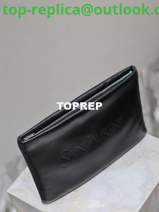 Replica Saint Laurent YSL Puffy Pouch In Lambskin S/L 779526 779512 Black 17