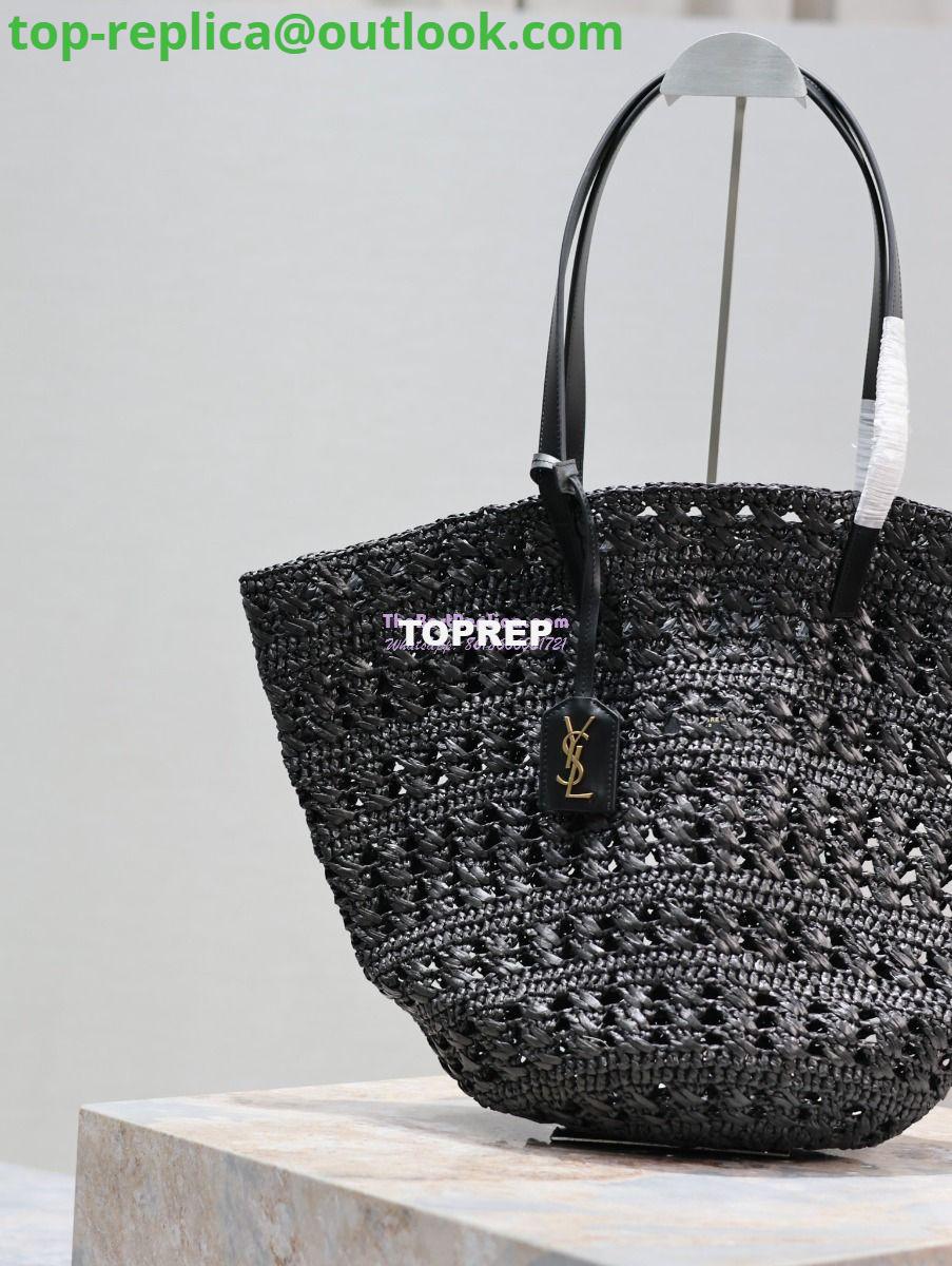 Replica YSL Saint Laurent Panier Small Bag In Raffia 761461 Black 7 Replica YSL Saint Laurent Panier Small Bag In Raffia 761461 Black 7