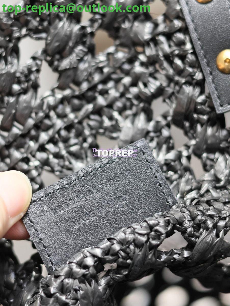 Replica YSL Saint Laurent Panier Small Bag In Raffia 761461 Black 11 Replica YSL Saint Laurent Panier Small Bag In Raffia 761461 Black 11