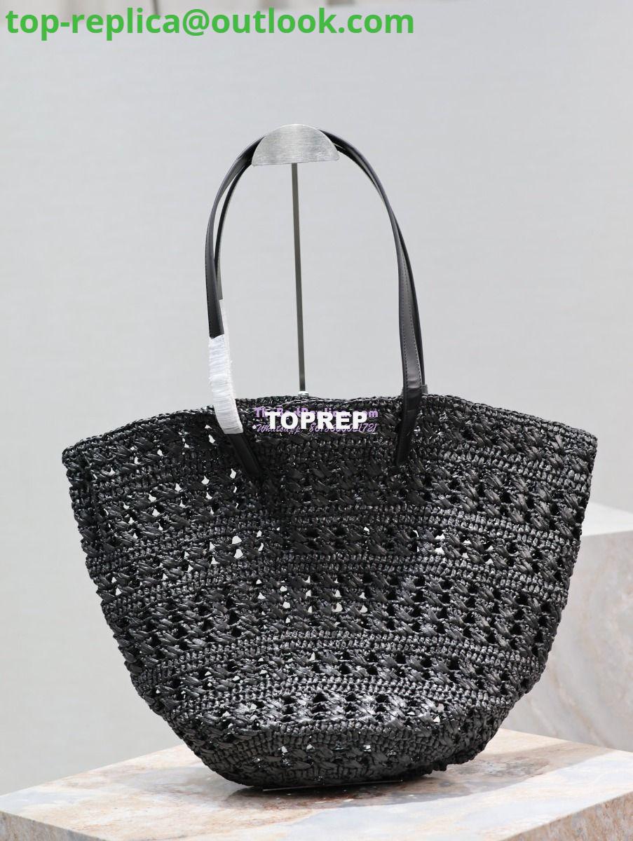 Replica YSL Saint Laurent Panier Small Bag In Raffia 761461 Black 12 Replica YSL Saint Laurent Panier Small Bag In Raffia 761461 Black 12