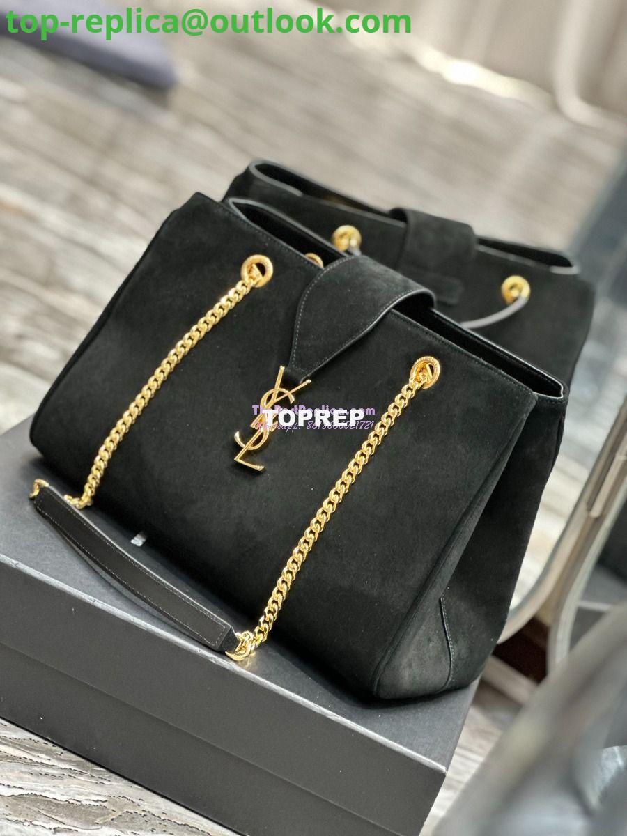 Replica YSL Saint Laurent Cassandre Shopper Bag in Suede Calfskin 668900 Black 3 Replica YSL Saint Laurent Cassandre Shopper Bag in Suede Calfskin 668900 Black 3