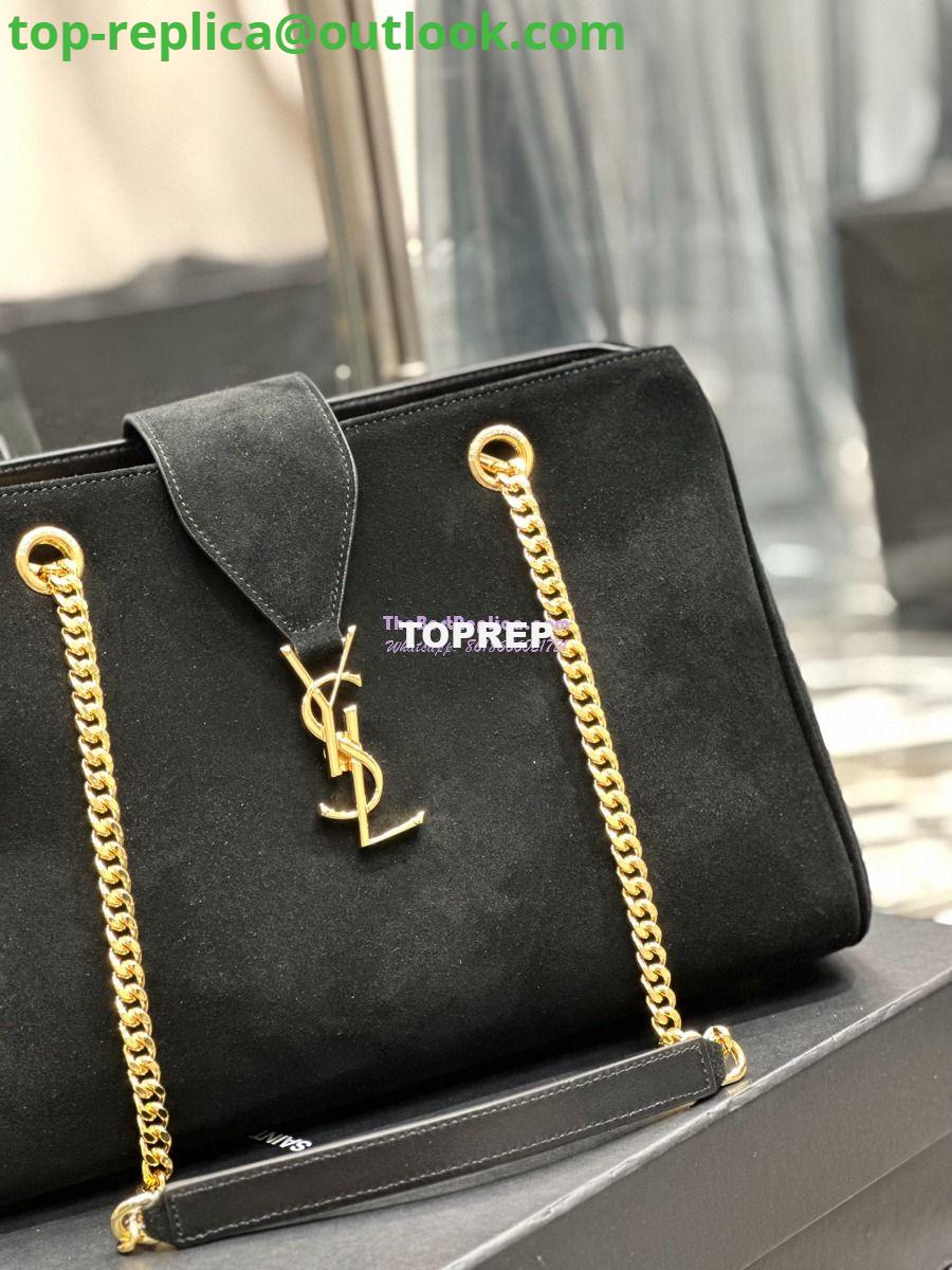Replica YSL Saint Laurent Cassandre Shopper Bag in Suede Calfskin 668900 Black 6 Replica YSL Saint Laurent Cassandre Shopper Bag in Suede Calfskin 668900 Black 6