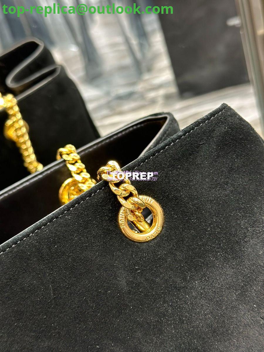 Replica YSL Saint Laurent Cassandre Shopper Bag in Suede Calfskin 668900 Black 7 Replica YSL Saint Laurent Cassandre Shopper Bag in Suede Calfskin 668900 Black 7