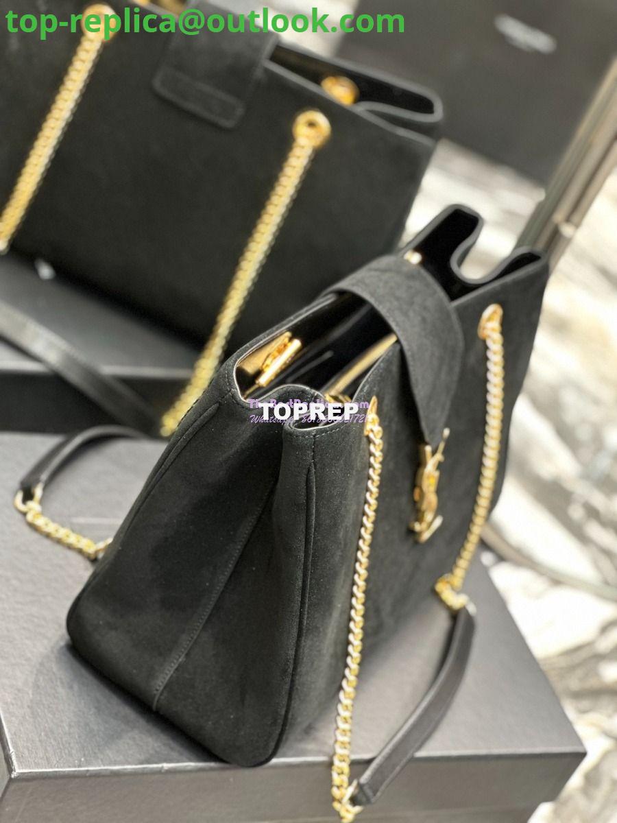Replica YSL Saint Laurent Cassandre Shopper Bag in Suede Calfskin 668900 Black 8 Replica YSL Saint Laurent Cassandre Shopper Bag in Suede Calfskin 668900 Black 8