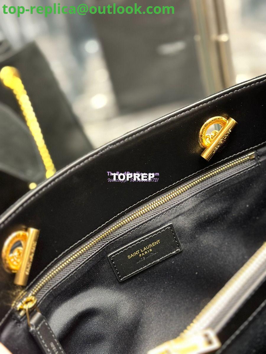 Replica YSL Saint Laurent Cassandre Shopper Bag in Suede Calfskin 668900 Black 12 Replica YSL Saint Laurent Cassandre Shopper Bag in Suede Calfskin 668900 Black 12