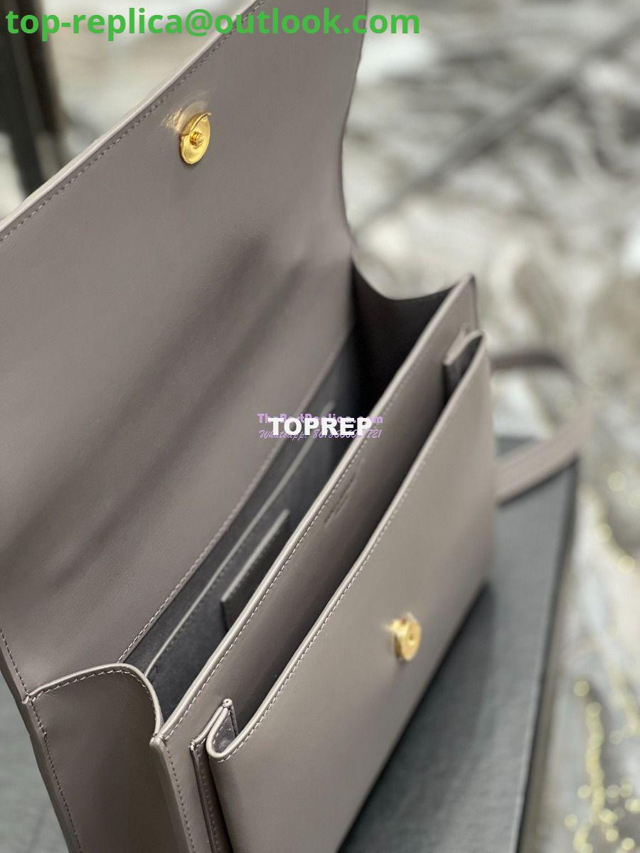 Replica YSL Saint Laurent Medium Sunset Satchel In Smooth Leather 634723 Grey 11 Replica YSL Saint Laurent Medium Sunset Satchel In Smooth Leather 634723 Grey 11