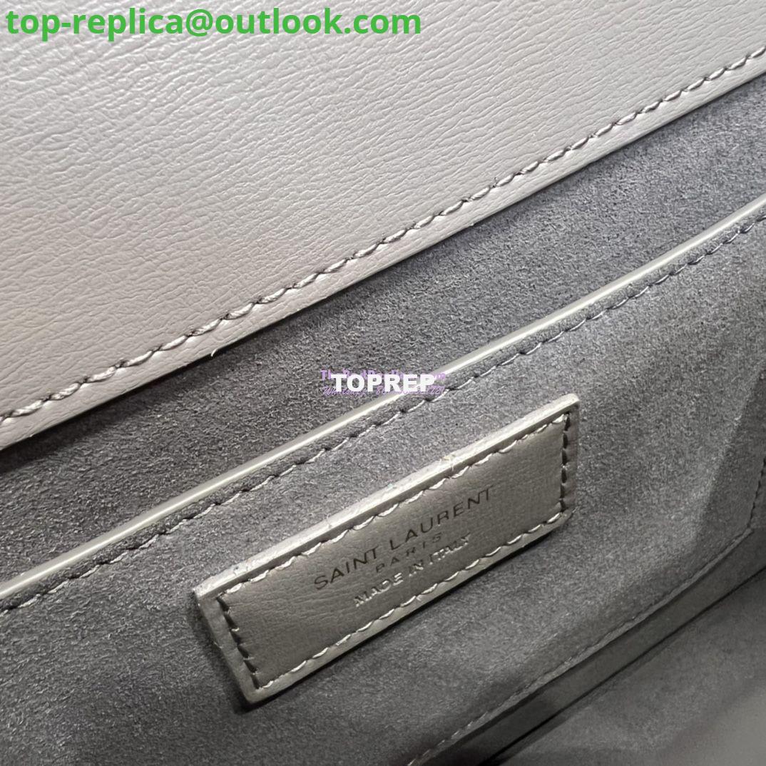 Replica YSL Saint Laurent Medium Sunset Satchel In Smooth Leather 634723 Grey 12 Replica YSL Saint Laurent Medium Sunset Satchel In Smooth Leather 634723 Grey 12