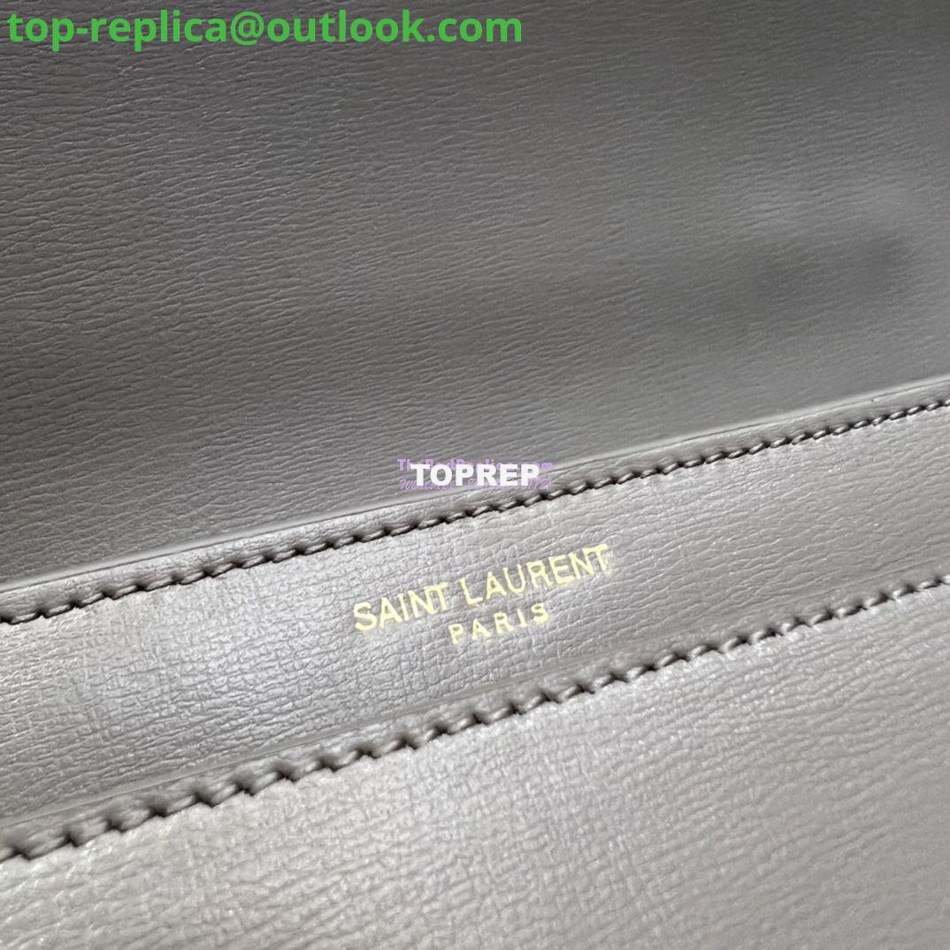 Replica YSL Saint Laurent Medium Sunset Satchel In Smooth Leather 634723 Grey 13 Replica YSL Saint Laurent Medium Sunset Satchel In Smooth Leather 634723 Grey 13