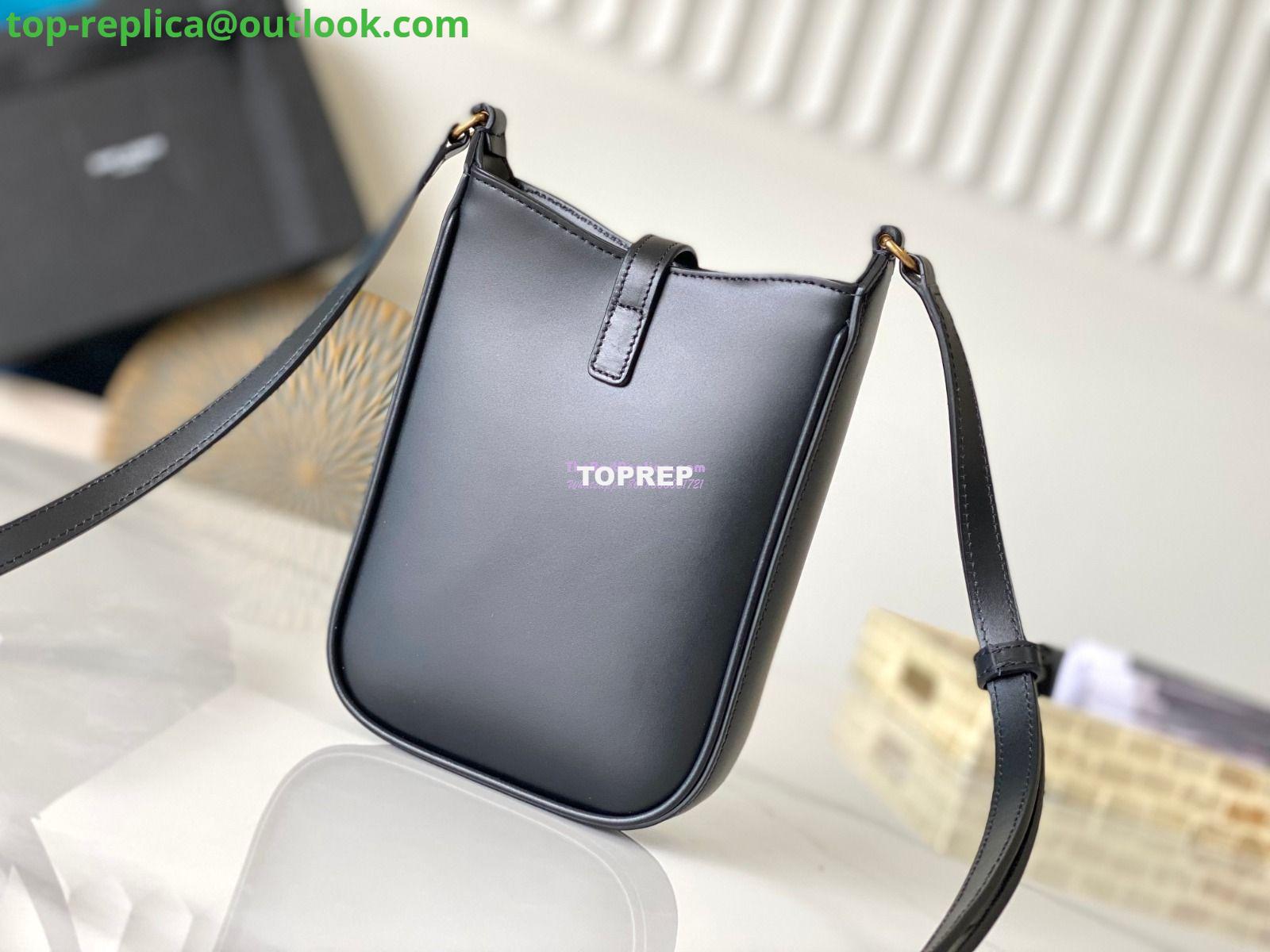 Replica YSL Saint Laurent Le 5 À 7 Mini Vertical In Shiny Leather 7352142 Black 9 Replica YSL Saint Laurent Le 5 À 7 Mini Vertical In Shiny Leather 7352142 Black 9