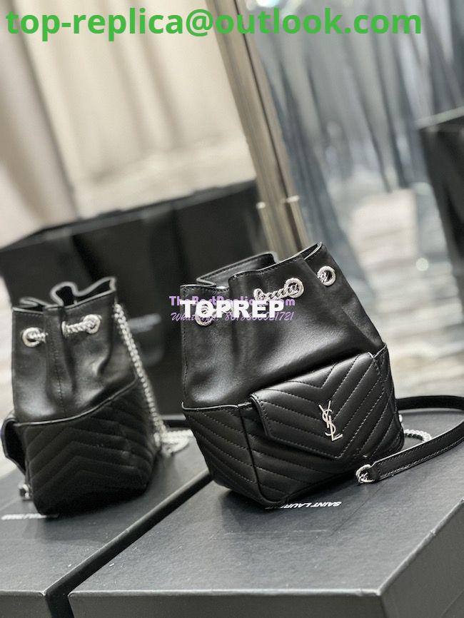 Replica YSL Saint Laurent Joe Mini Bucket Bag In Quilted Lambskin 7016311 Black Silver Hardware 5 Replica YSL Saint Laurent Joe Mini Bucket Bag In Quilted Lambskin 7016311 Black Silver Hardware 5