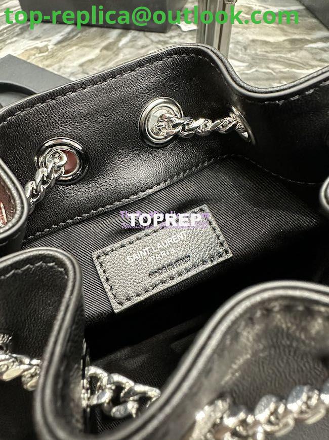 Replica YSL Saint Laurent Joe Mini Bucket Bag In Quilted Lambskin 7016311 Black Silver Hardware 10 Replica YSL Saint Laurent Joe Mini Bucket Bag In Quilted Lambskin 7016311 Black Silver Hardware 10