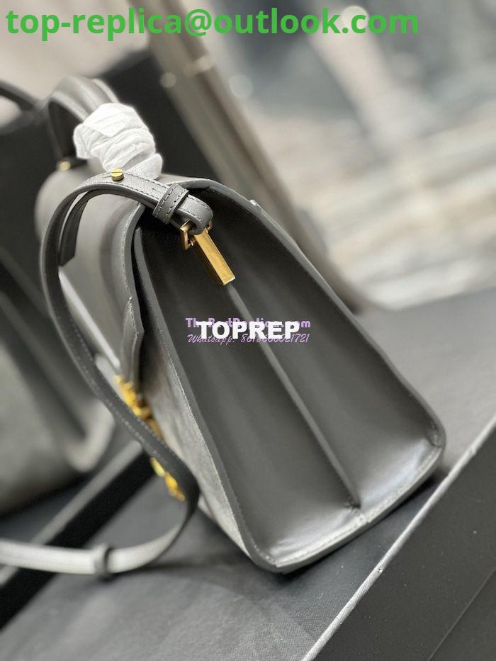 Replica YSL Saint Laurent Cassandra Medium Top Handle In Box Leather And Suede 578000 Storm Grey 7 Replica YSL Saint Laurent Cassandra Medium Top Handle In Box Leather And Suede 578000 Storm Grey 7