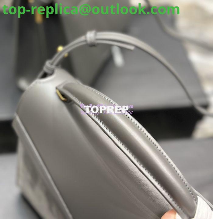 Replica YSL Saint Laurent Cassandra Medium Top Handle In Box Leather And Suede 578000 Storm Grey 8 Replica YSL Saint Laurent Cassandra Medium Top Handle In Box Leather And Suede 578000 Storm Grey 8